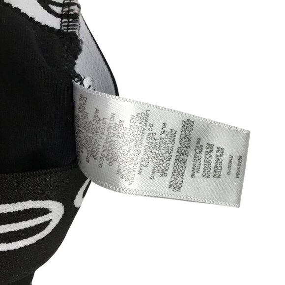 BEBE Women Black Lace-Up Logo Band Racerback Sports Bra Bralette Tank Top S - Picture 4 of 5